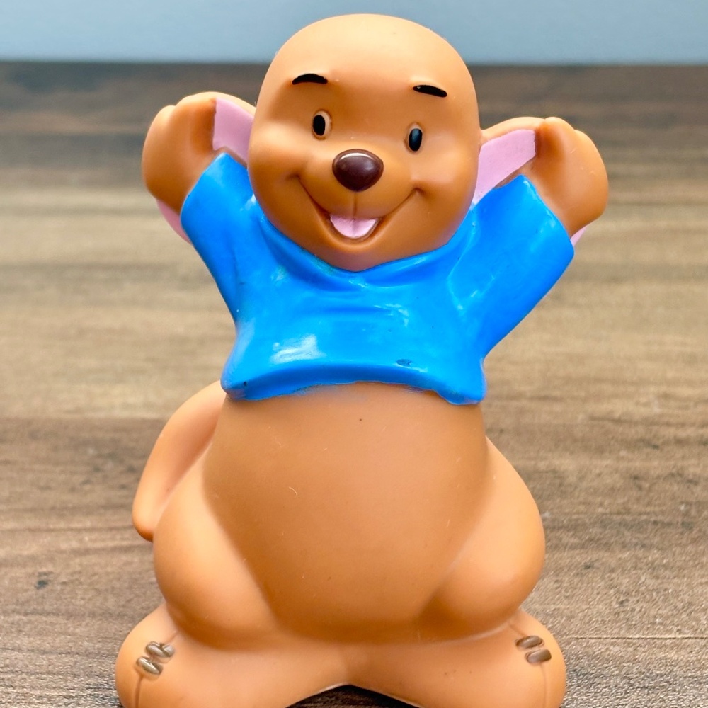 VINTAGE Disney Winnie the Pooh ROO Baby Kangaroo Bath Toy Figure Cake Topper